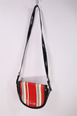 תיק עור מעוצב NINE WEST באדום ושחור- OS