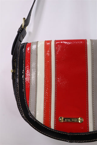 תיק עור מעוצב NINE WEST באדום ושחור- OS