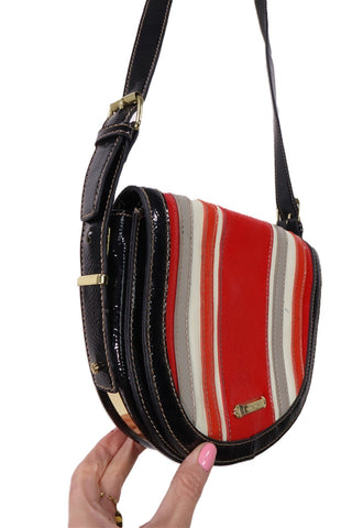 תיק עור מעוצב NINE WEST באדום ושחור- OS