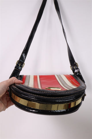 תיק עור מעוצב NINE WEST באדום ושחור- OS