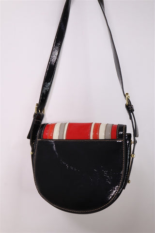 תיק עור מעוצב NINE WEST באדום ושחור- OS