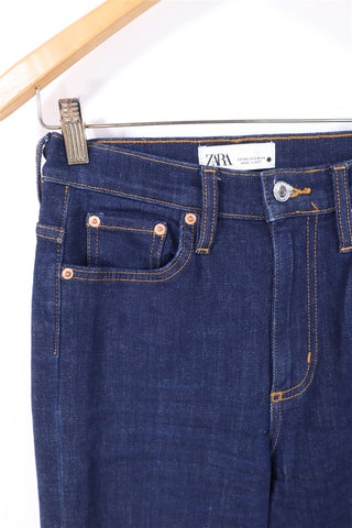 גינס ZARA מתרחב בכחול כהה- XS