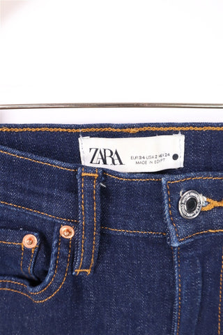 גינס ZARA מתרחב בכחול כהה- XS