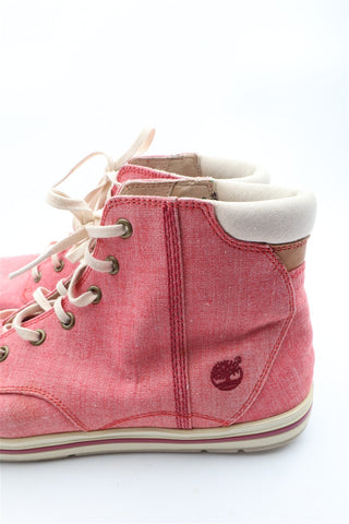 נעל TIMBERLAND עור בורוד אדום-מידה 38