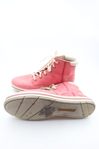 נעל TIMBERLAND עור בורוד אדום-מידה 38