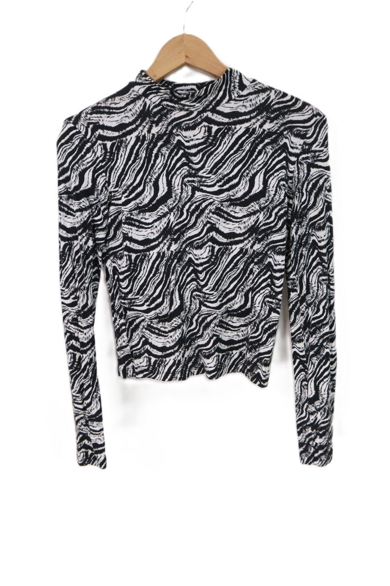 חולצת מיני גולף פרינט זברה- M-L