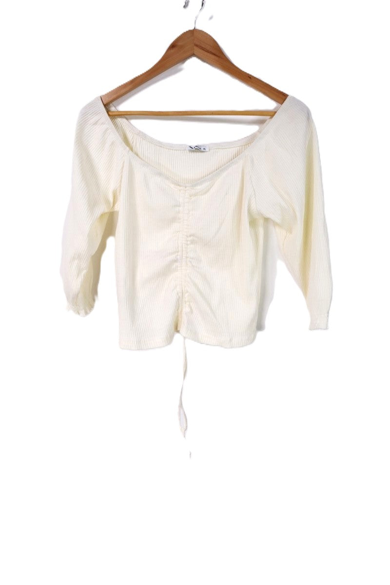 חולצת כיווצים שמנת- L-XL