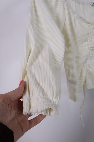 חולצת כיווצים שמנת- L-XL