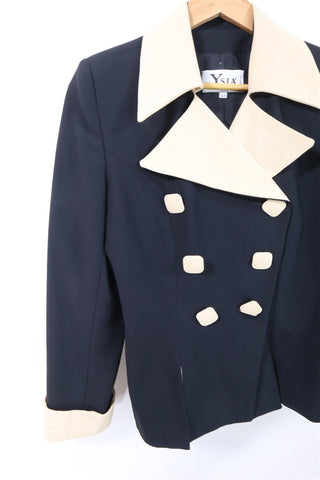 גקט וינטיג שחור מעוצב -S-M