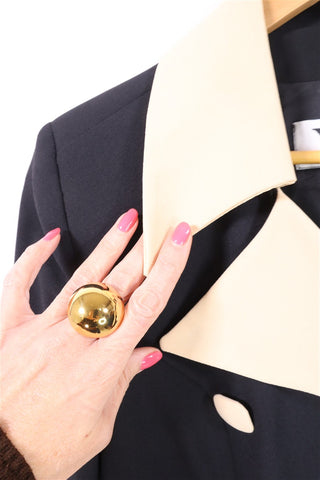 גקט וינטיג שחור מעוצב -S-M