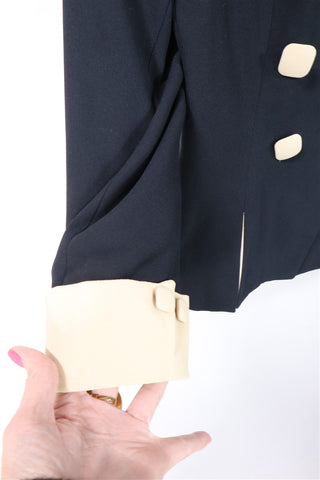 גקט וינטיג שחור מעוצב -S-M