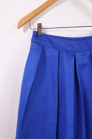 חצאית וינטיג  קפלים בכחול עז- XS