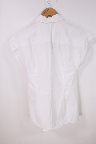 חולצה ZARA חדשה עם טוויס בלבן-XS-S