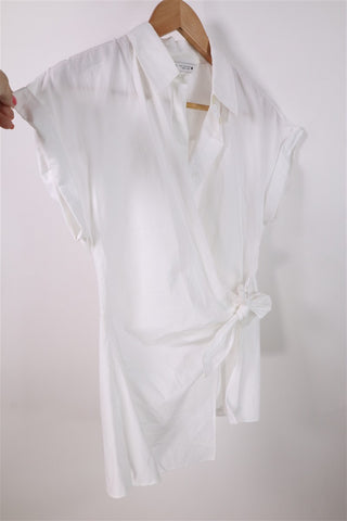 חולצה ZARA חדשה עם טוויס בלבן-XS-S