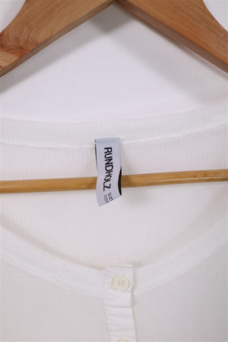 חולצת בייסיק כפתורים שמנת- XS-M