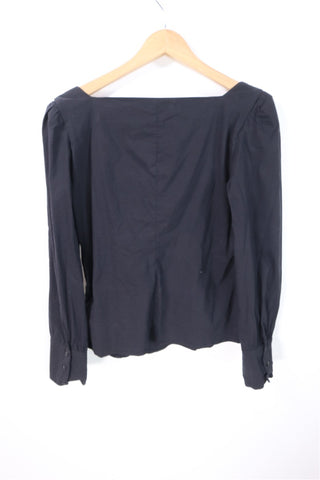 חולצה אלגנטית מעוצבת בשחור- L-XL