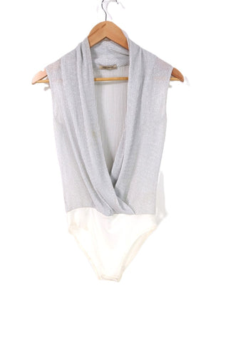 בגד גוף מעטפת בכסף מנצנץ- XS-S