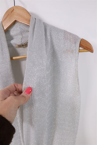 בגד גוף מעטפת בכסף מנצנץ- XS-S