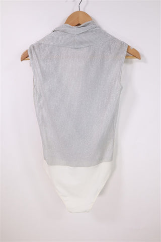 בגד גוף מעטפת בכסף מנצנץ- XS-S