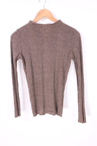 חולצת סריג MANGO בחום- S