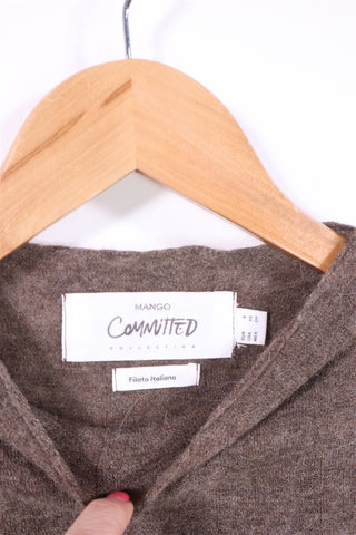 חולצת סריג MANGO בחום- S