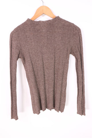 חולצת סריג MANGO בחום- S