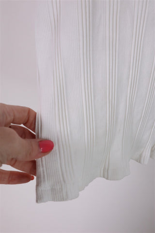 חולצת גופיה  ZARA סטרצית בלבן - L