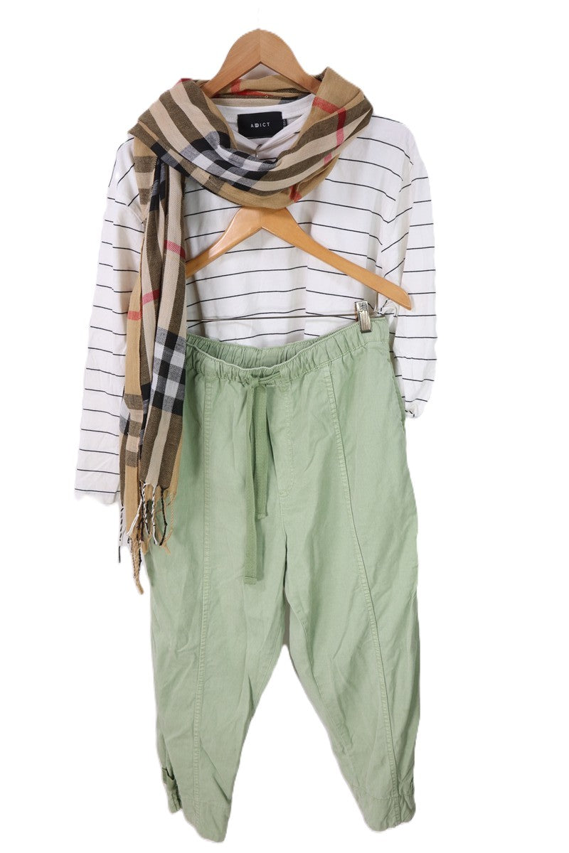 מכנסי בד ZARA ירקרקים - L