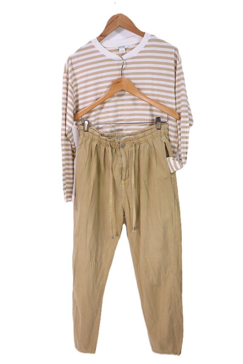 מכנסי בד ZARA בכאמל- M-L