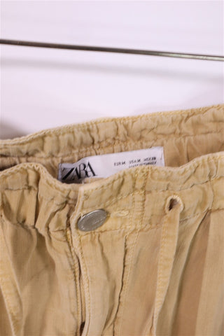 מכנסי בד ZARA בכאמל- M-L