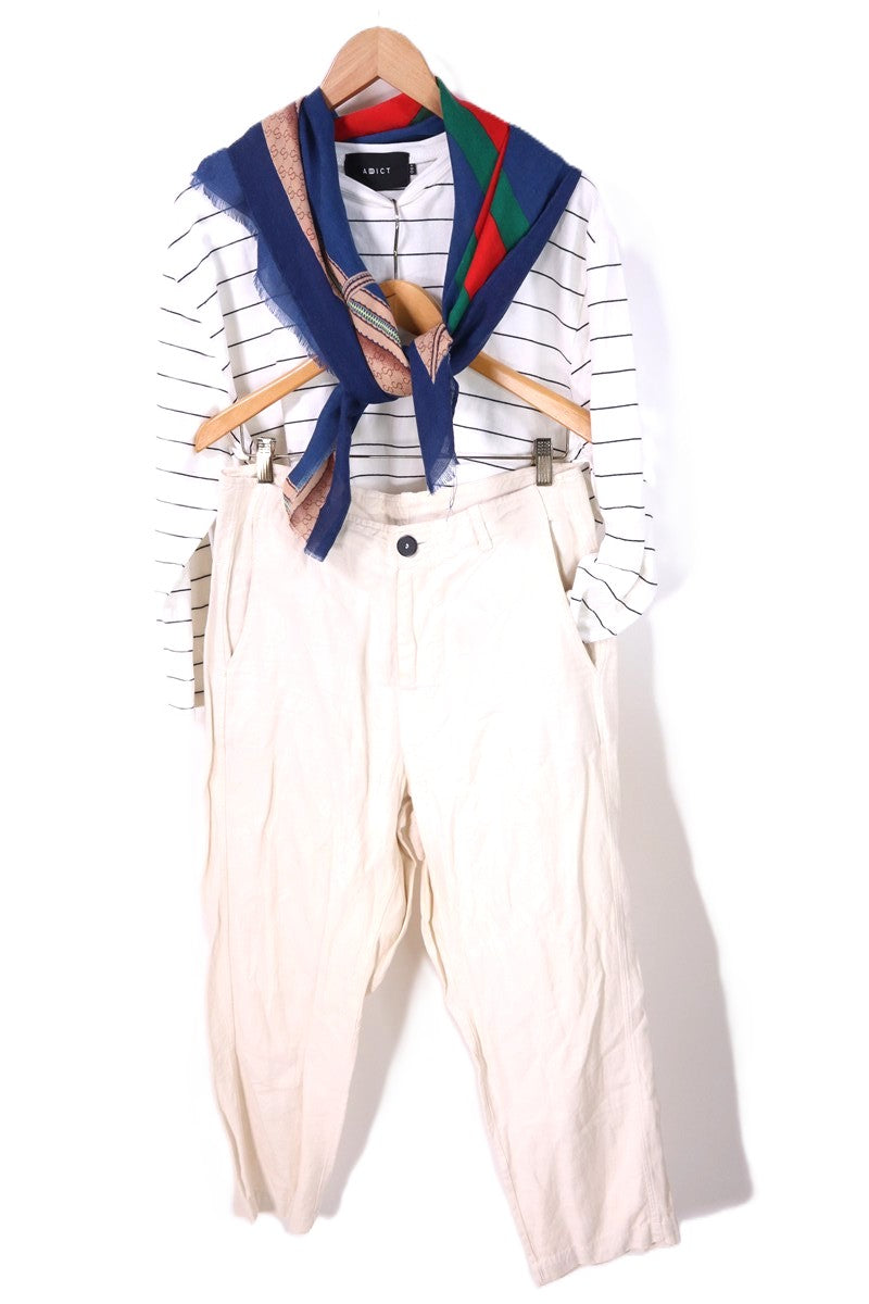 מכנסי בד ZARA בשמנת - M-L, תמונה 1