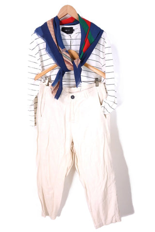 מכנסי בד ZARA בשמנת - M-L