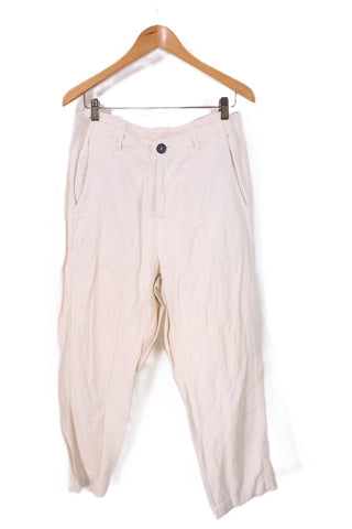 מכנסי בד ZARA בשמנת - M-L