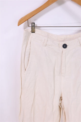 מכנסי בד ZARA בשמנת - M-L