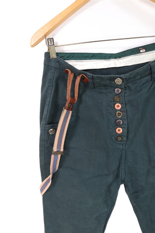 מכנסי שלייקס MALINA GLACE  מעוצבים בירוק- S-M