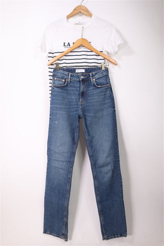 גינס ישר בכחול  ZARA  - XS