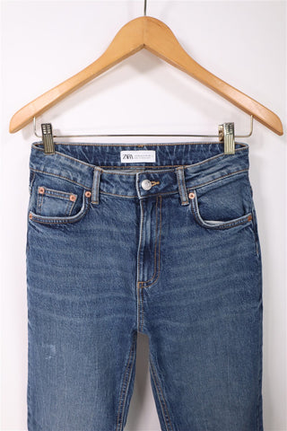 גינס ישר בכחול  ZARA  - XS