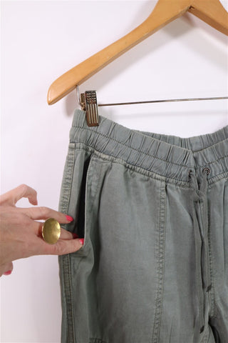 מכנסי בד ZARA בחאקי - L