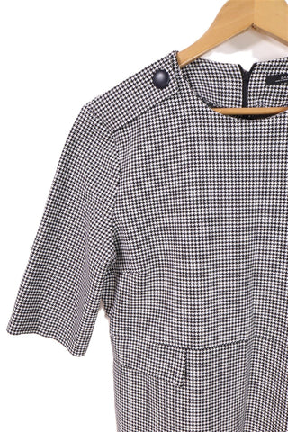 שמלת פפיטה  ZARA בשחור ולבן -M-L