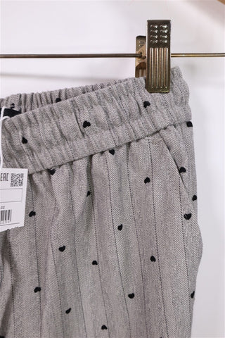 מכנסים חדשים מתרחבים לבבות באפור - XXS-XS