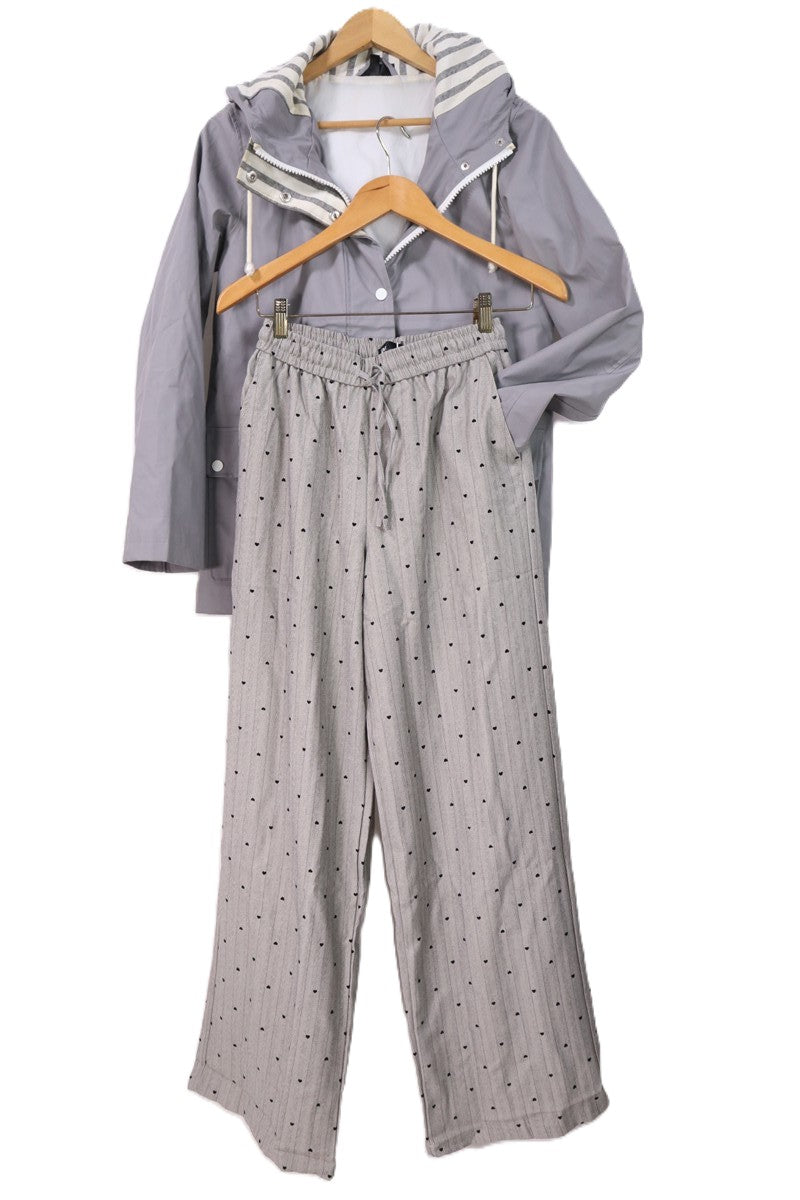 מכנסים חדשים מתרחבים לבבות באפור - XXS-XS