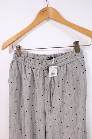 מכנסים חדשים מתרחבים לבבות באפור - XXS-XS