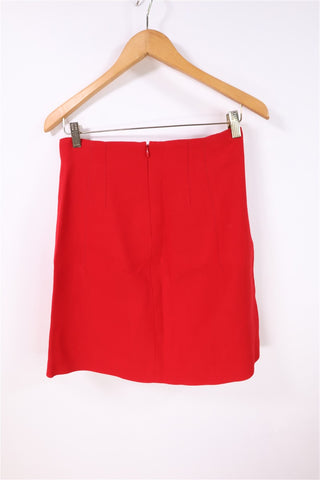 חצאית באדום ZARA מעוצבת -S