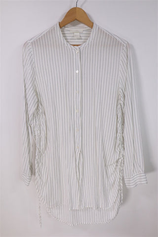 חולצת טוניקה פסים בלבן- S-M