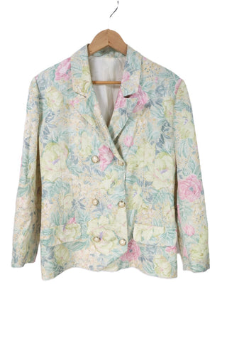 גקט וינטיג אלגנטי פרחוני בגווני פסטל- S-M