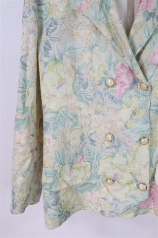 גקט וינטיג אלגנטי פרחוני בגווני פסטל- S-M