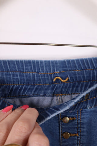 מכנסי בד גינס  באגי BIANCO כחול 7/8-L-XL