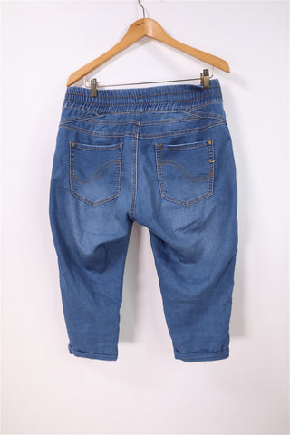 מכנסי בד גינס  באגי BIANCO כחול 7/8-L-XL