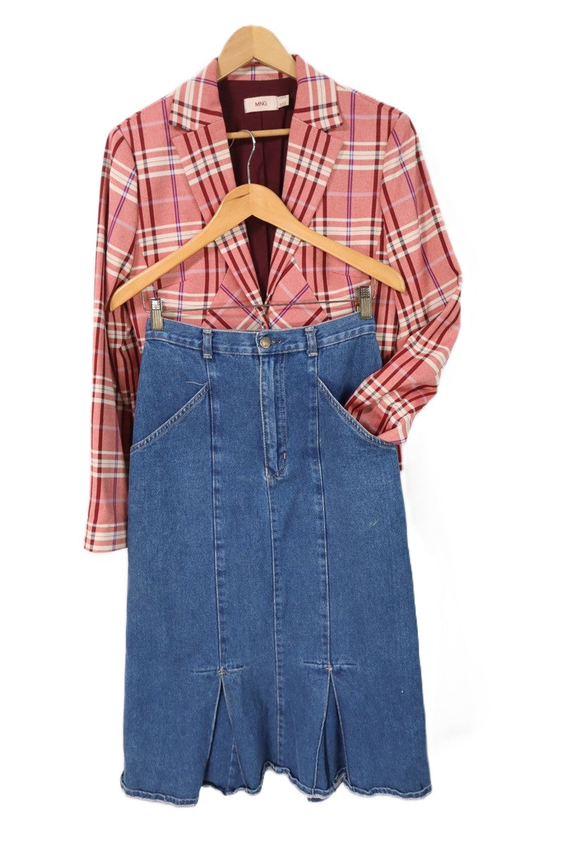 חצאית וינטיג גינס מידי-XS-S