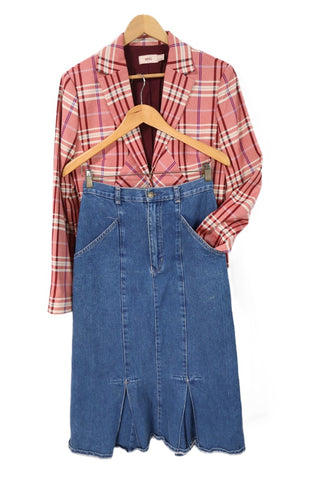 חצאית וינטיג גינס מידי-XS-S